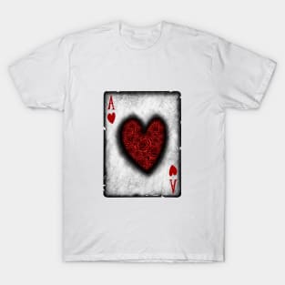 Ace of Hearts with Roses T-Shirt